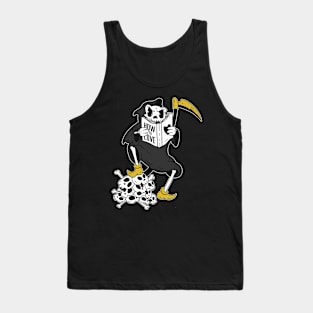 Grim Reaper Reading Book Funny Tank Top